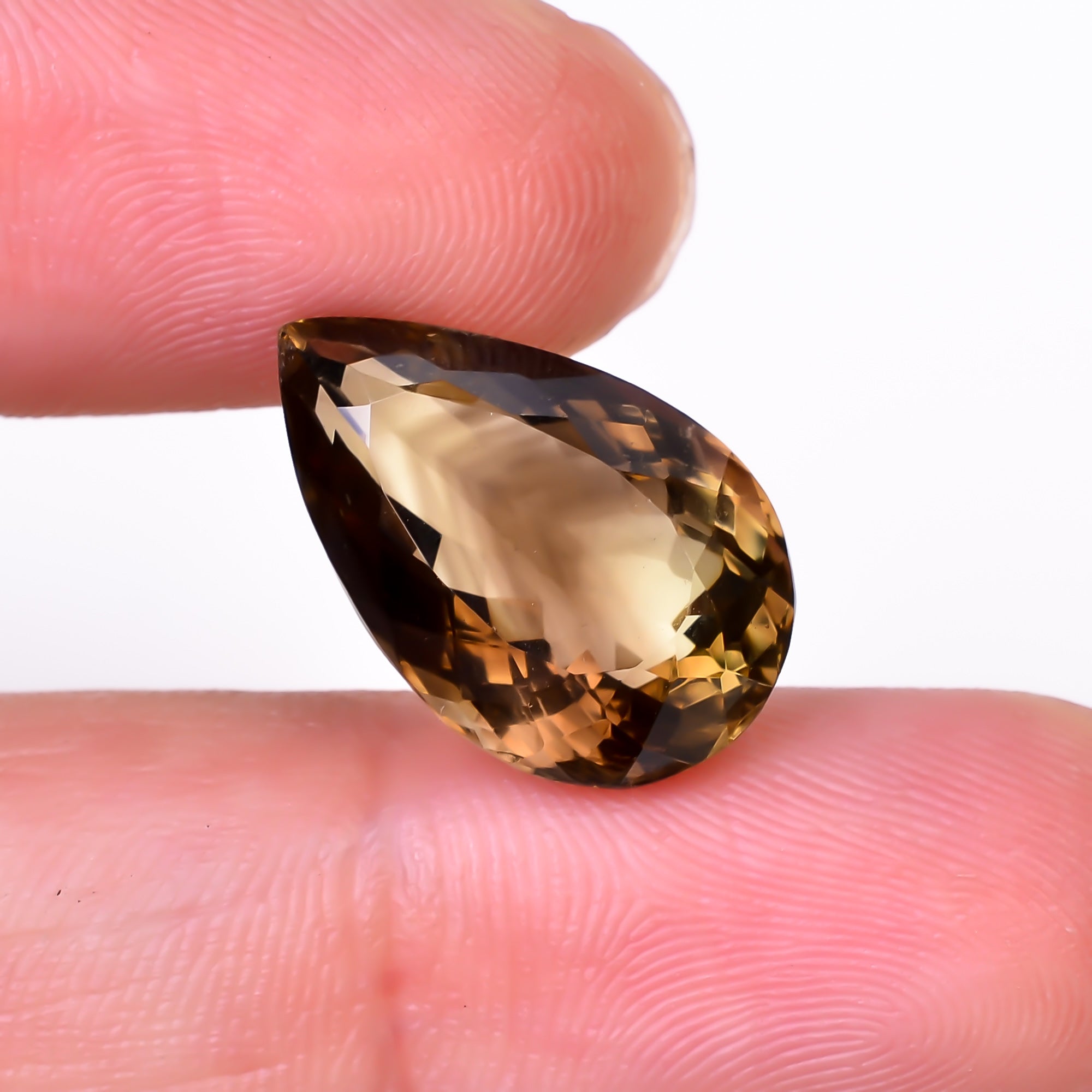 Natural Lemon Smoky Quartz Pear Shape Cut Stone Loose Gemstone For Making Jewelry 10 Ct. 17X11X8 mm Y-9907