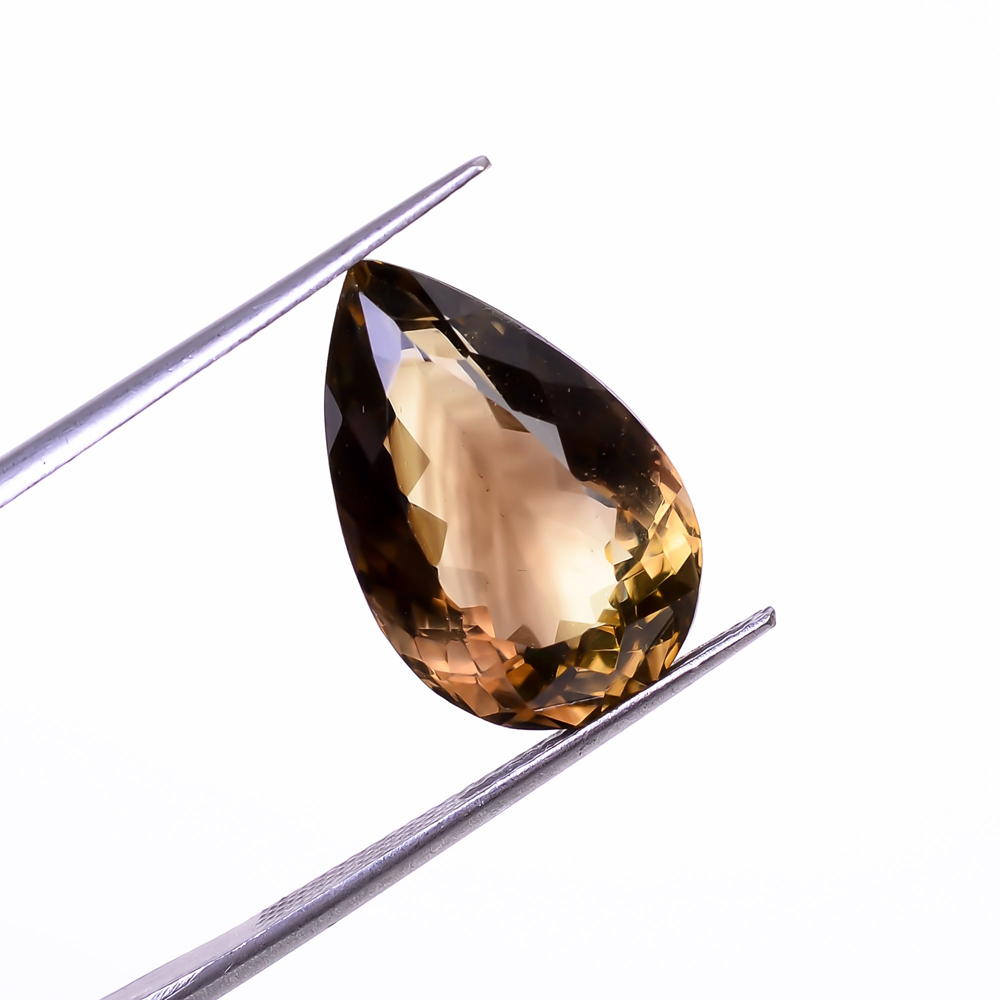 Natural Lemon Smoky Quartz Pear Shape Cut Stone Loose Gemstone For Making Jewelry 10 Ct. 17X11X8 mm Y-9907
