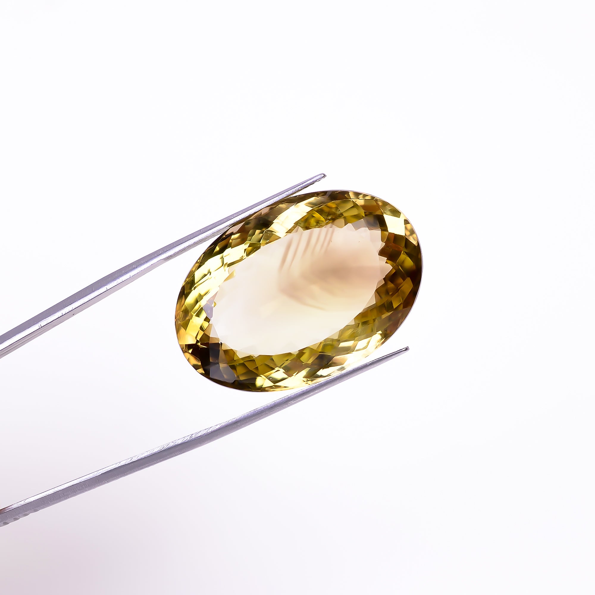 Natural Lemon Smoky Quartz Oval Shape Cut Stone Loose Gemstone For Making Jewelry 47.5 Ct. 30X20X12 mm Y-9908