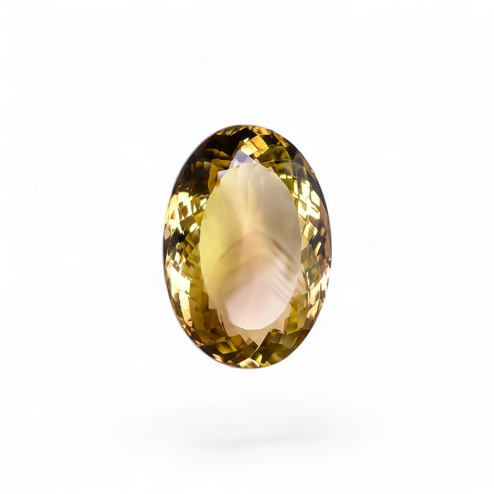 Natural Lemon Smoky Quartz Oval Shape Cut Stone Loose Gemstone For Making Jewelry 47.5 Ct. 30X20X12 mm Y-9908