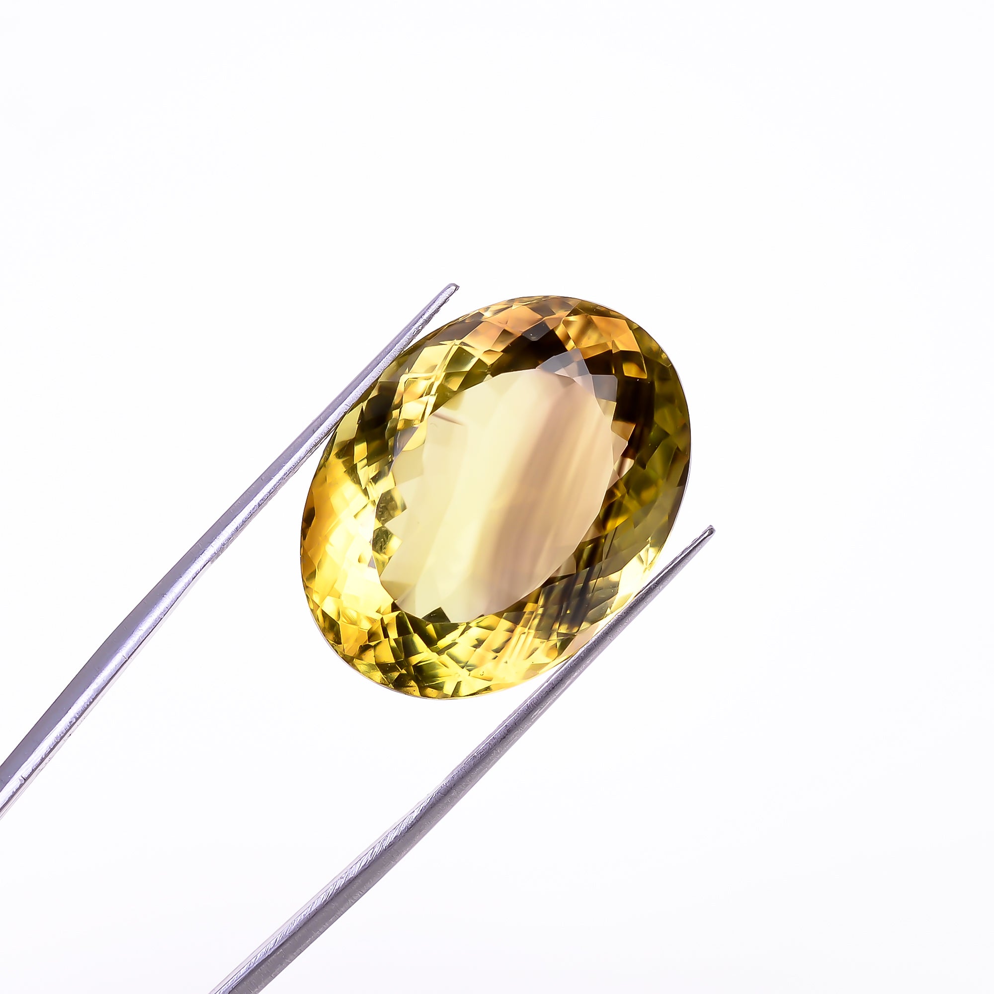 Natural Lemon Smoky Quartz Oval Shape Cut Stone Loose Gemstone For Making Jewelry 40 Ct. 25X19X13 mm Y-9909