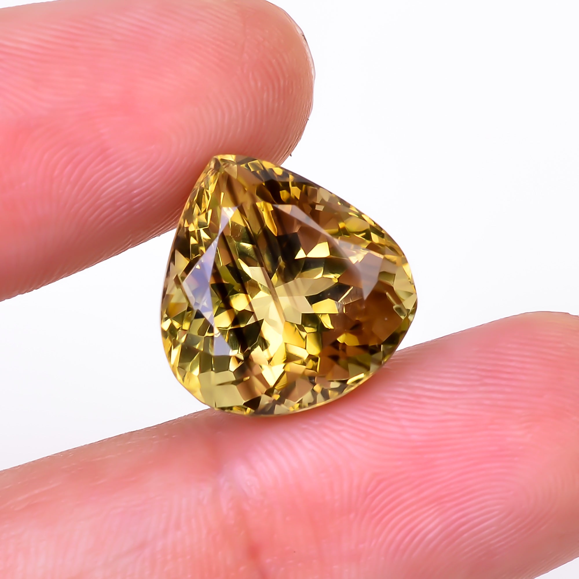Natural Lemon Smoky Quartz Heart Shape Cut Stone Loose Gemstone For Making Jewelry 14 Ct. 15X14X12 mm Y-9910