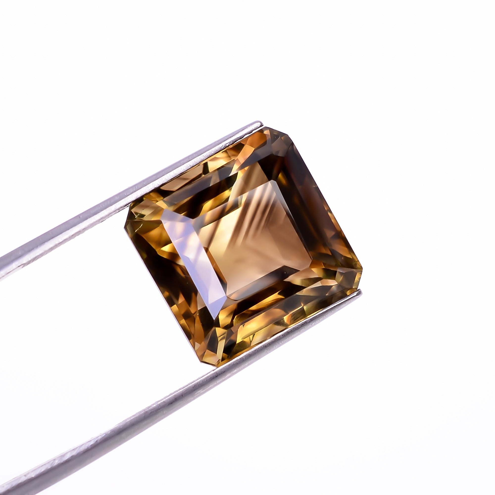 Natural Lemon Smoky Quartz Cushion Shape Cut Stone Loose Gemstone For Making Jewelry 16.5 Ct. 14X14X11 mm Y-9911