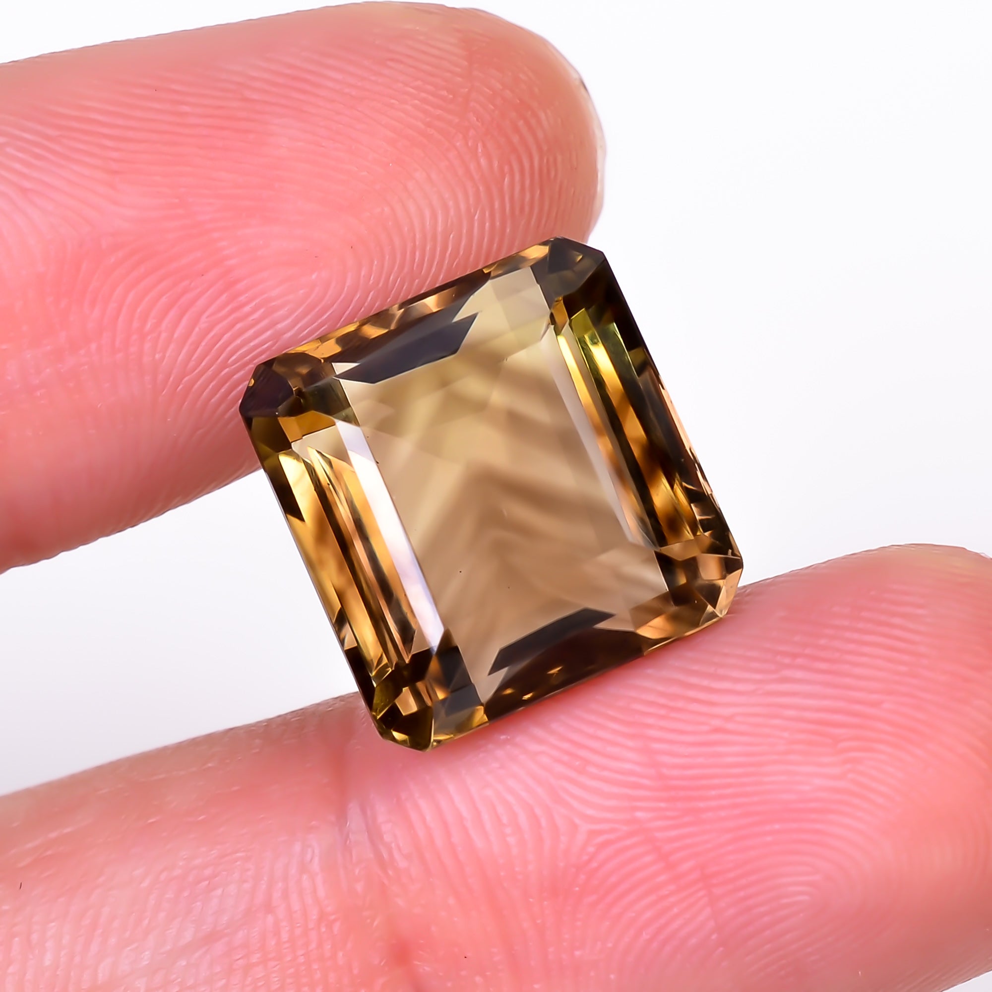 Natural Lemon Smoky Quartz Cushion Shape Cut Stone Loose Gemstone For Making Jewelry 13 Ct. 14X13X9 mm Y-9914
