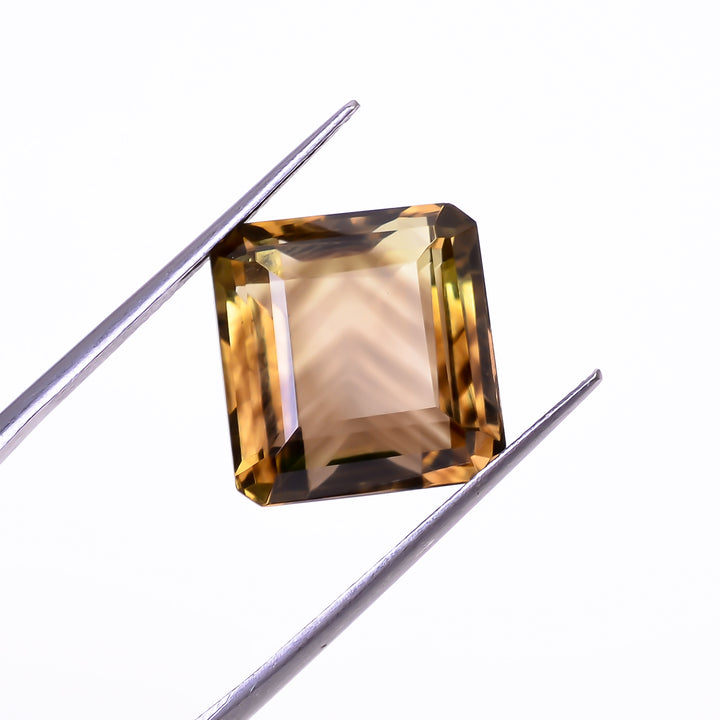 Natural Lemon Smoky Quartz Cushion Shape Cut Stone Loose Gemstone For Making Jewelry 13 Ct. 14X13X9 mm Y-9914