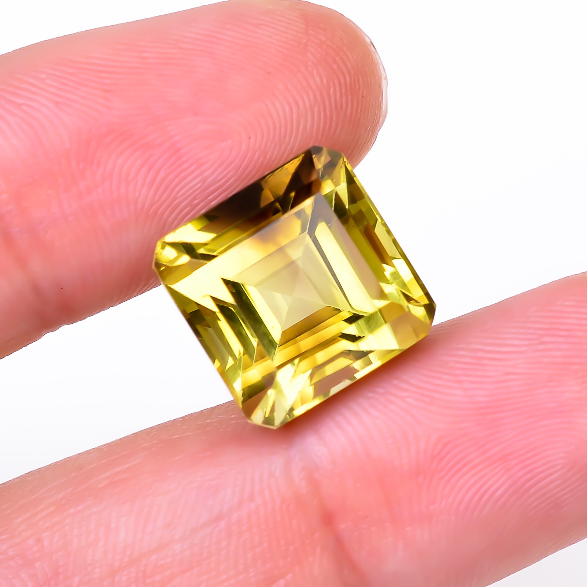 Natural Lemon Smoky Quartz Cushion Shape Cut Stone Loose Gemstone For Making Jewelry 15 Ct. 13X13X12 mm Y-9915