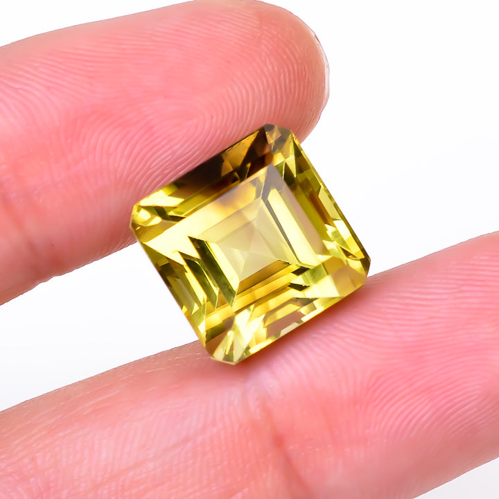 Natural Lemon Smoky Quartz Cushion Shape Cut Stone Loose Gemstone For Making Jewelry 15 Ct. 13X13X12 mm Y-9915