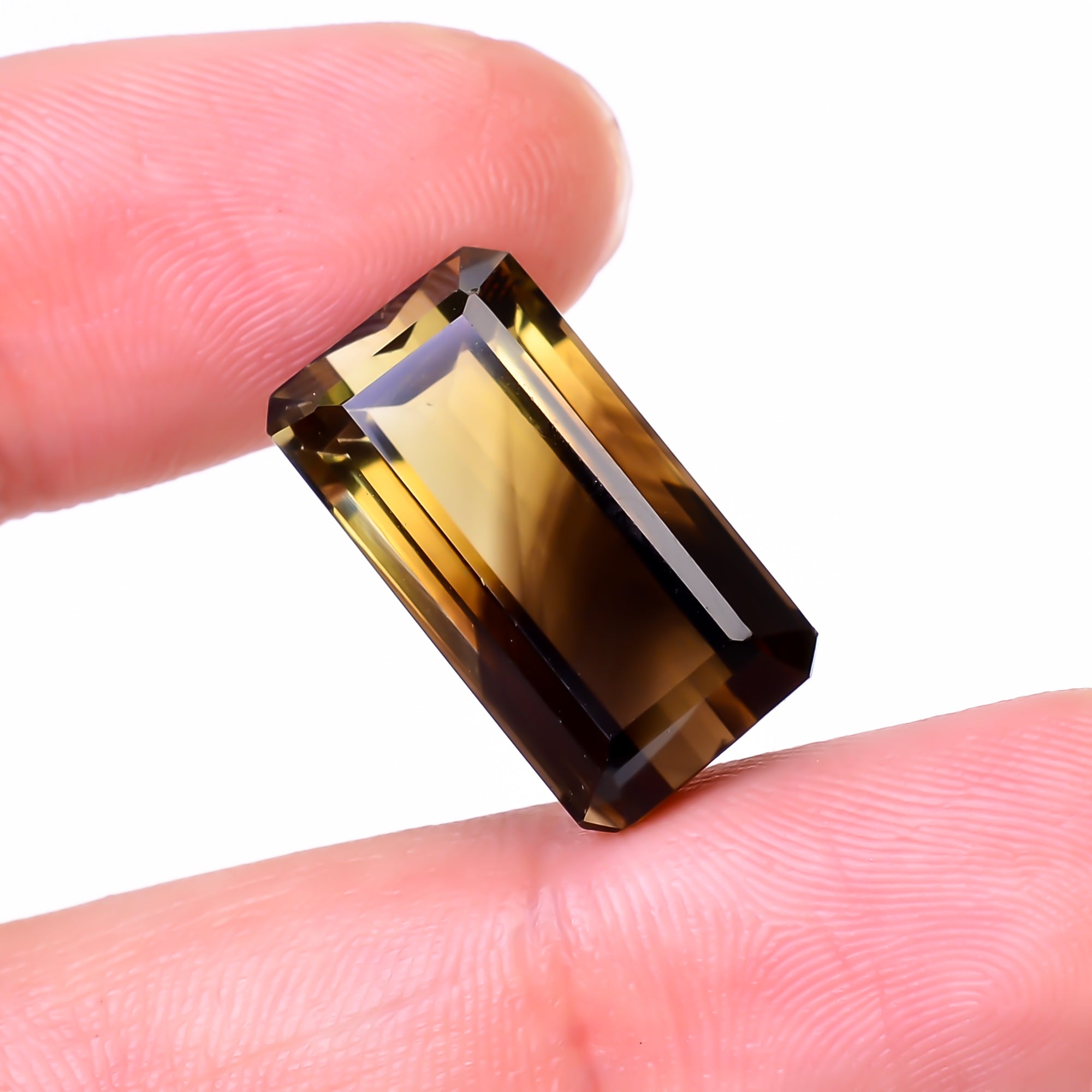 Natural Lemon Smoky Quartz Radiant Shape Cut Stone Loose Gemstone For Making Jewelry 17 Ct. 19X10X9 mm Y-9916