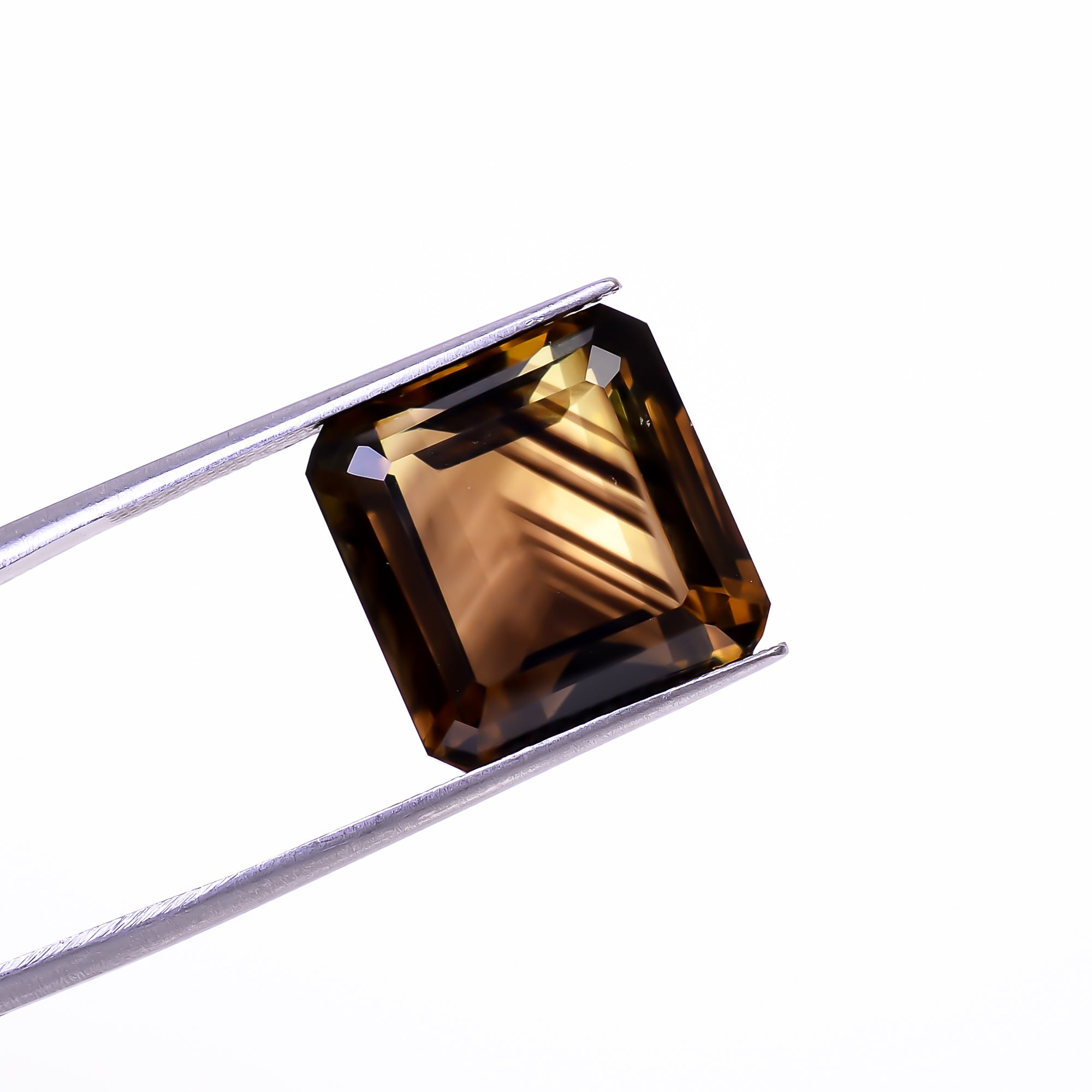 Natural Lemon Smoky Quartz Cushion Shape Cut Stone Loose Gemstone For Making Jewelry 17.5 Ct. 14X14X10 mm Y-9917