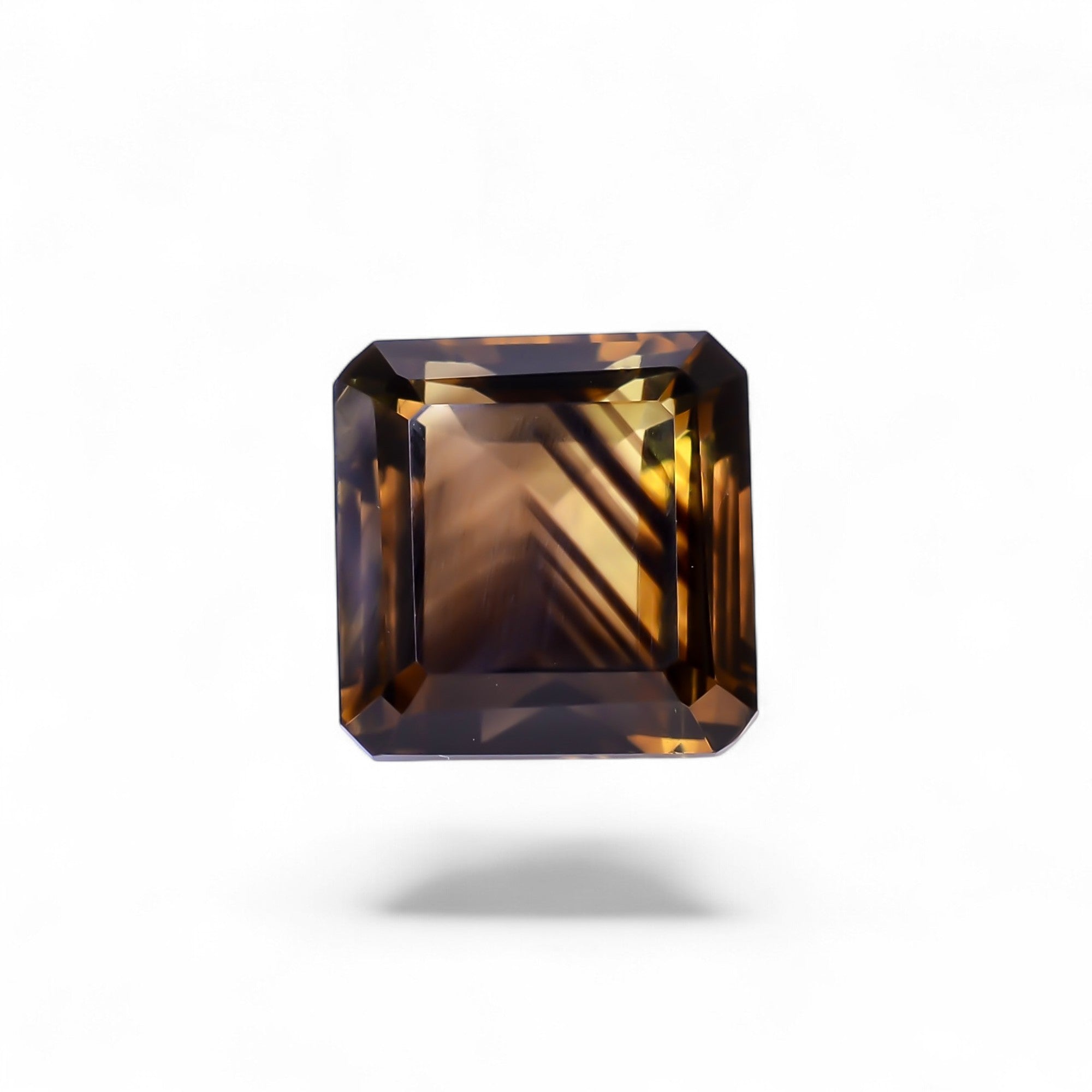 Natural Lemon Smoky Quartz Cushion Shape Cut Stone Loose Gemstone For Making Jewelry 17.5 Ct. 14X14X10 mm Y-9917