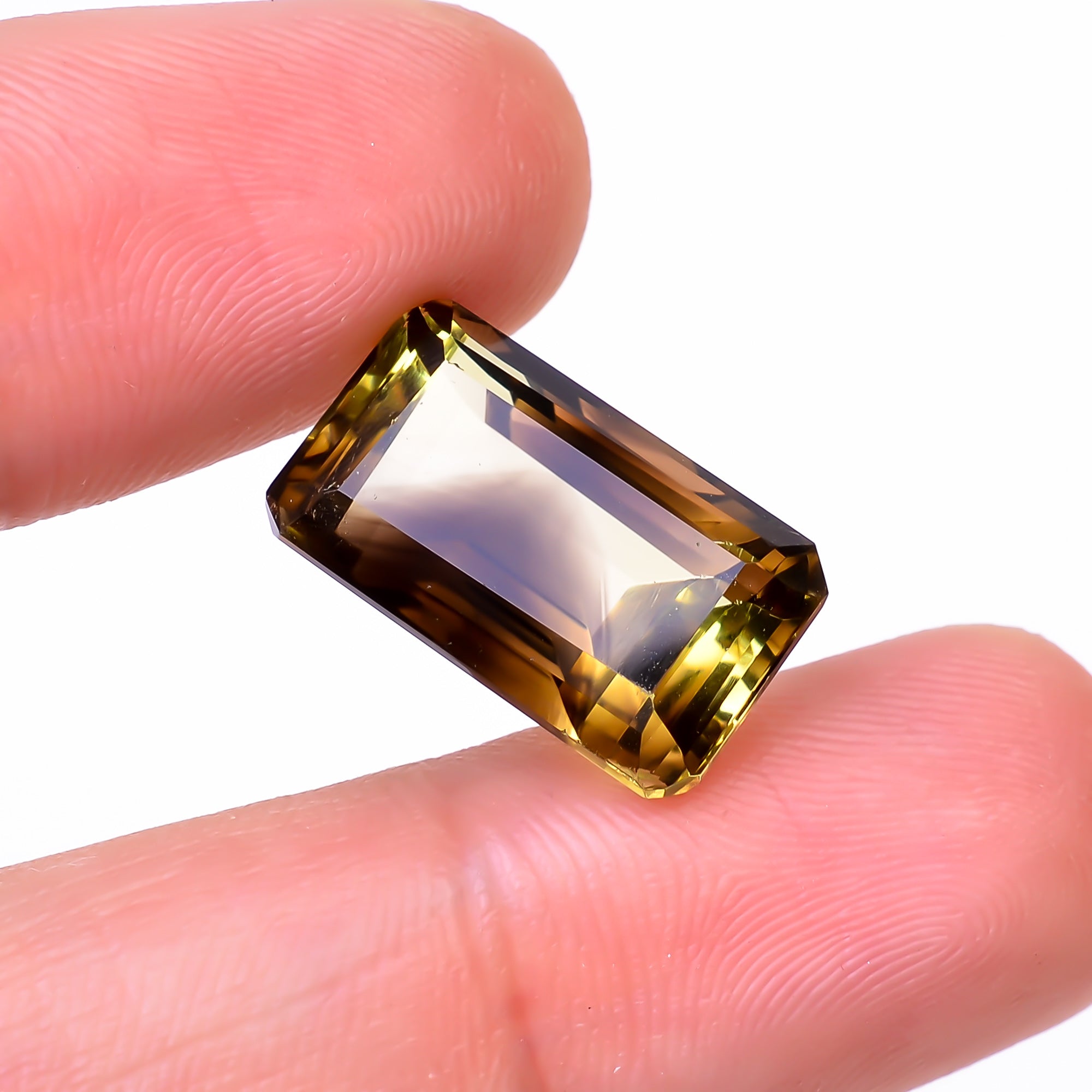 Natural Lemon Smoky Quartz Radiant Shape Cut Stone Loose Gemstone For Making Jewelry 12 Ct. 17X10X9 mm Y-9921