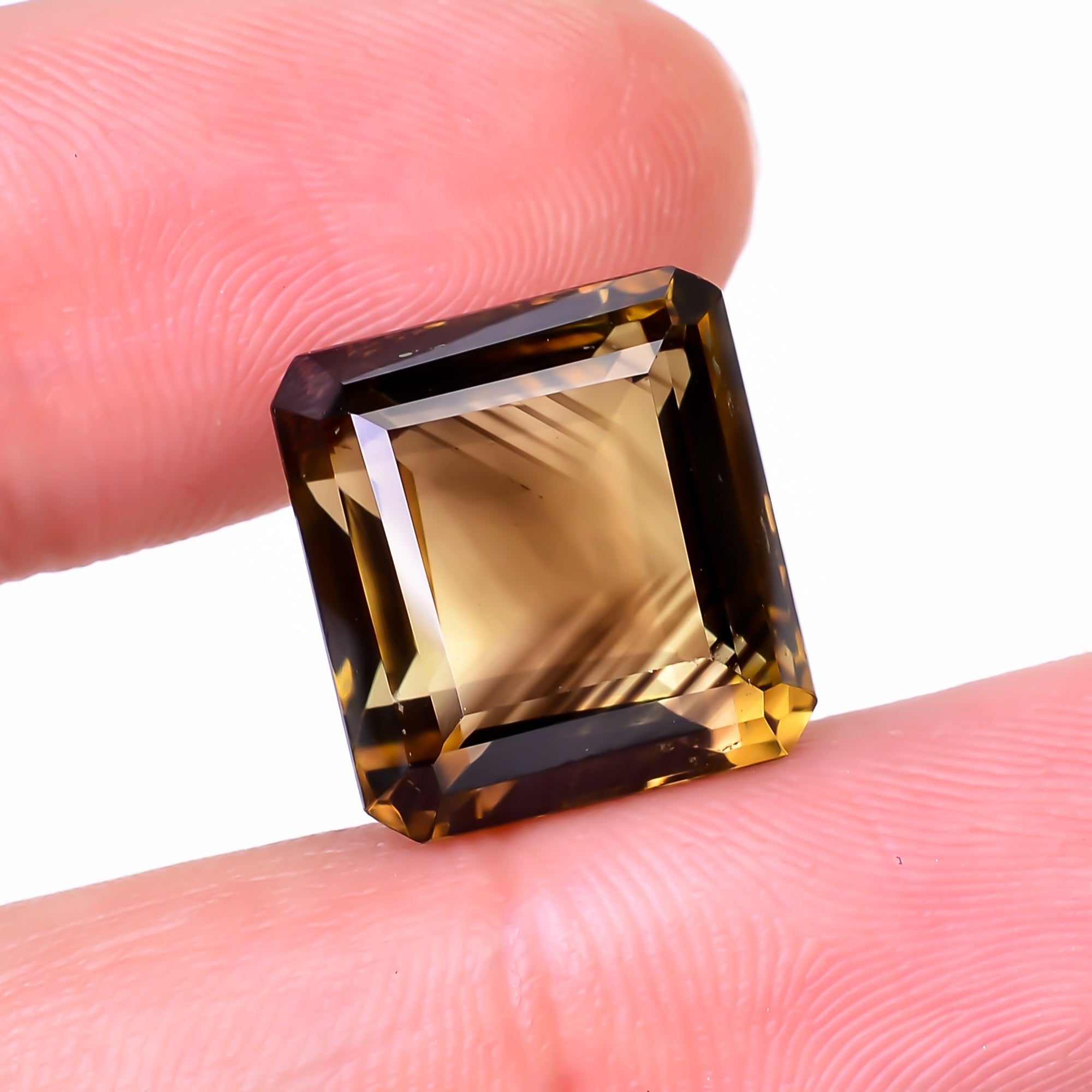 Natural Lemon Smoky Quartz Cushion Shape Cut Stone Loose Gemstone For Making Jewelry 15 Ct. 14X13X10 mm Y-9922