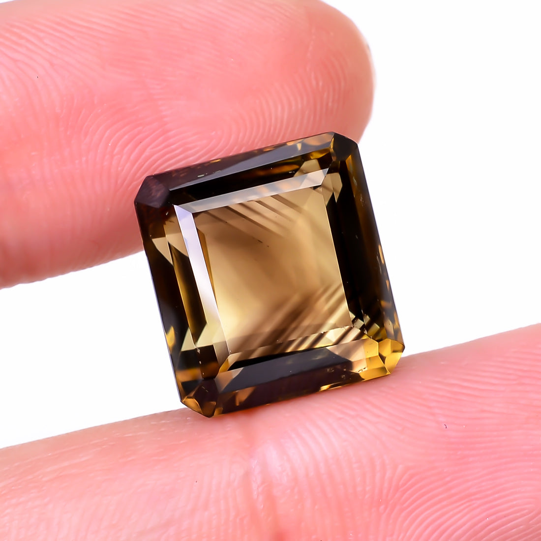 Natural Lemon Smoky Quartz Cushion Shape Cut Stone Loose Gemstone For Making Jewelry 15 Ct. 14X13X10 mm Y-9922