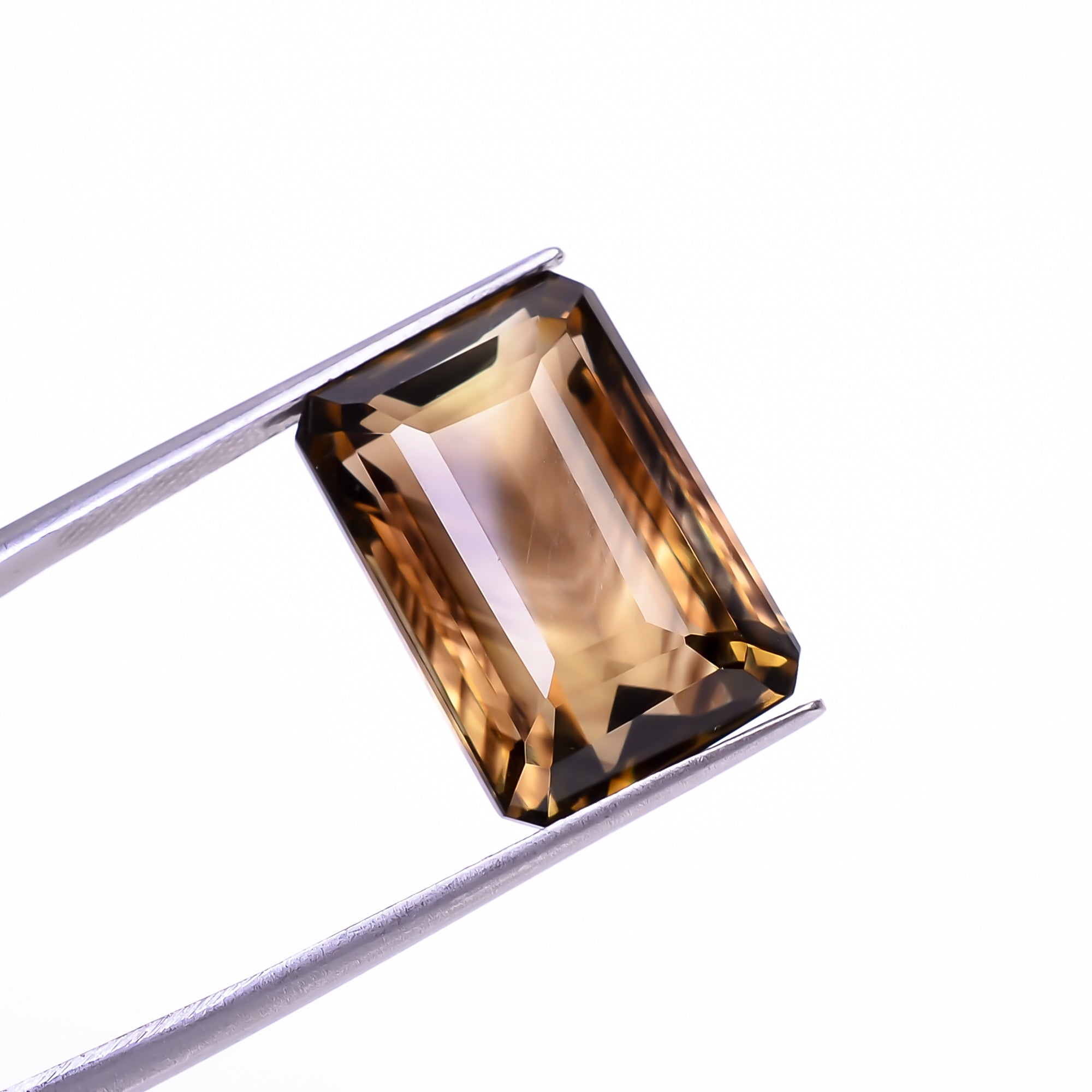 Natural Lemon Smoky Quartz Radiant Shape Cut Stone Loose Gemstone For Making Jewelry 17.5 Ct. 18X12X10 mm Y-9923