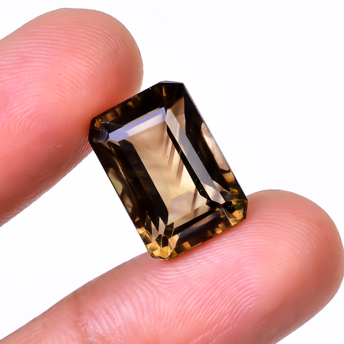 Natural Lemon Smoky Quartz Radiant Shape Cut Stone Loose Gemstone For Making Jewelry 10 Ct. 15X10X8 mm Y-9929