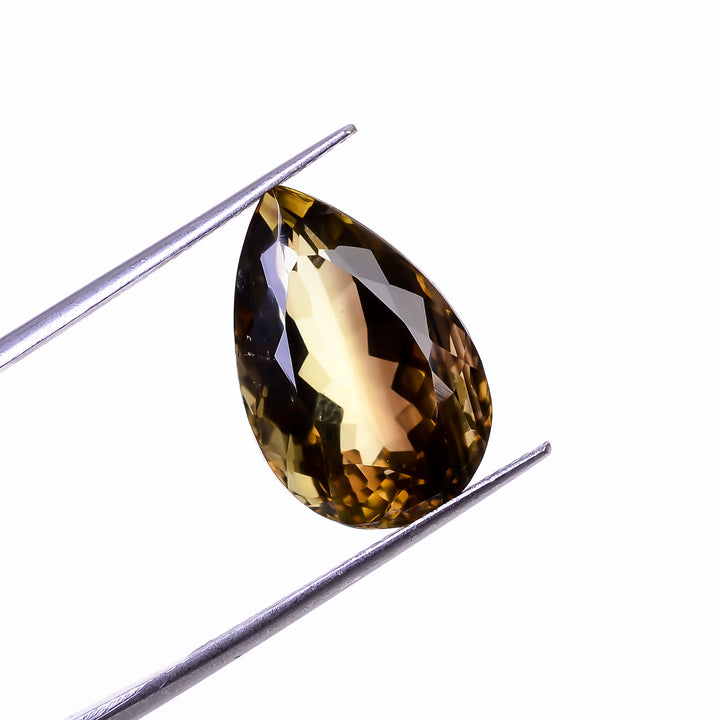 Natural Lemon Smoky Quartz Pear Shape Cut Stone Loose Gemstone For Making Jewelry 12 Ct. 18X11X10 mm Y-9930