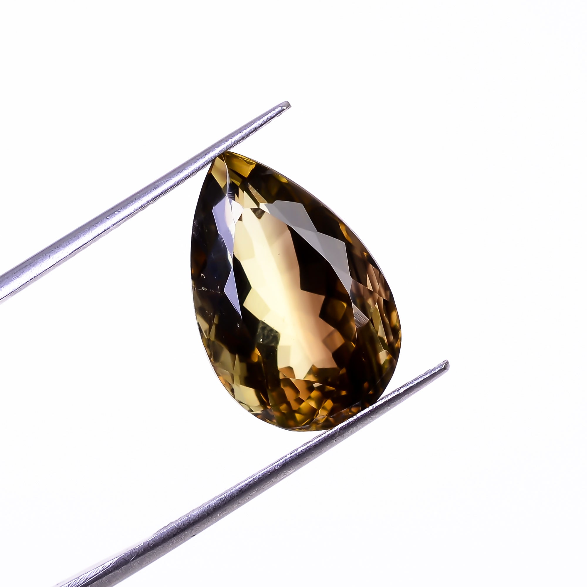 Natural Lemon Smoky Quartz Pear Shape Cut Stone Loose Gemstone For Making Jewelry 12 Ct. 18X11X10 mm Y-9930
