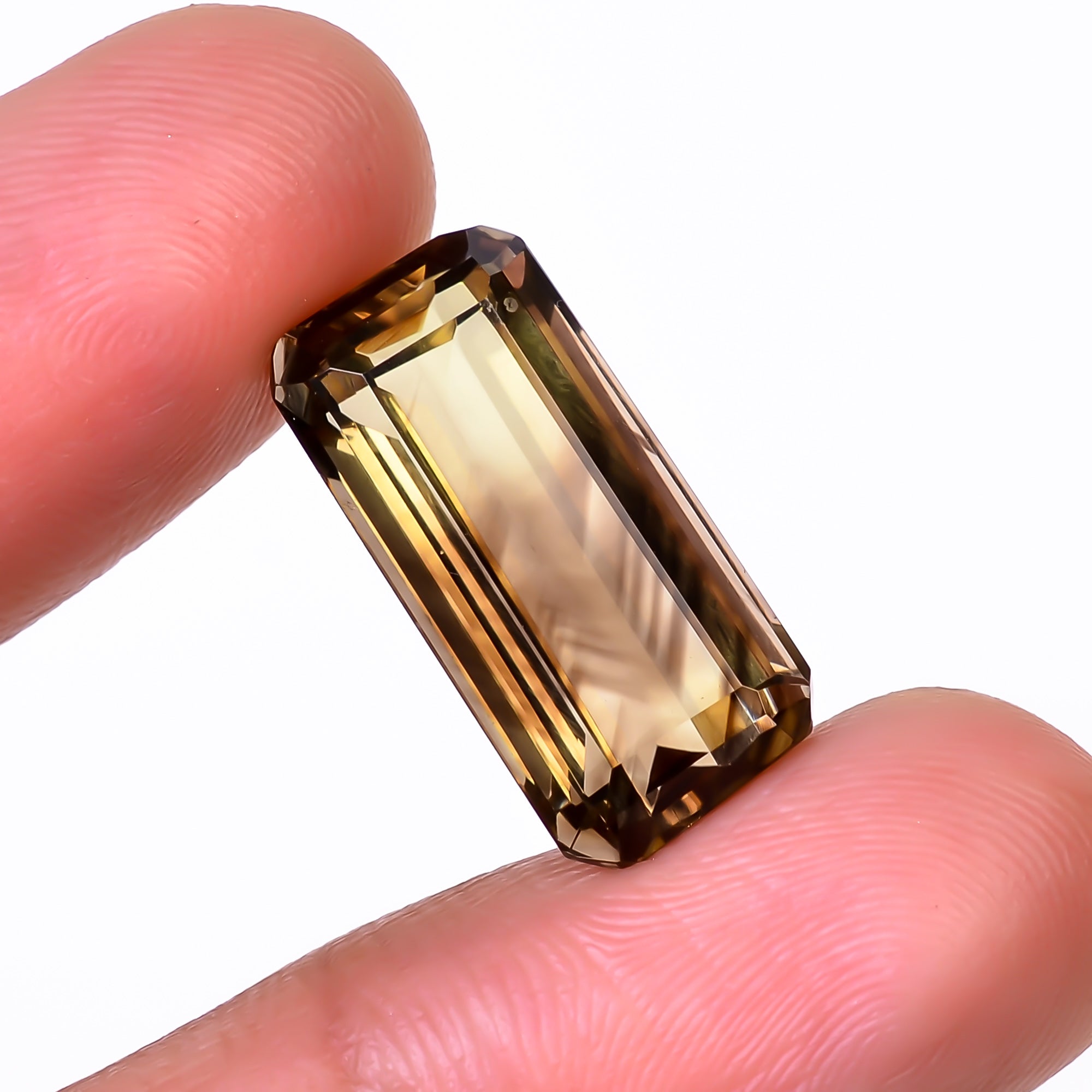 Natural Lemon Smoky Quartz Radiant Shape Cut Stone Loose Gemstone For Making Jewelry 11 Ct. 19X9X8 mm Y-9933