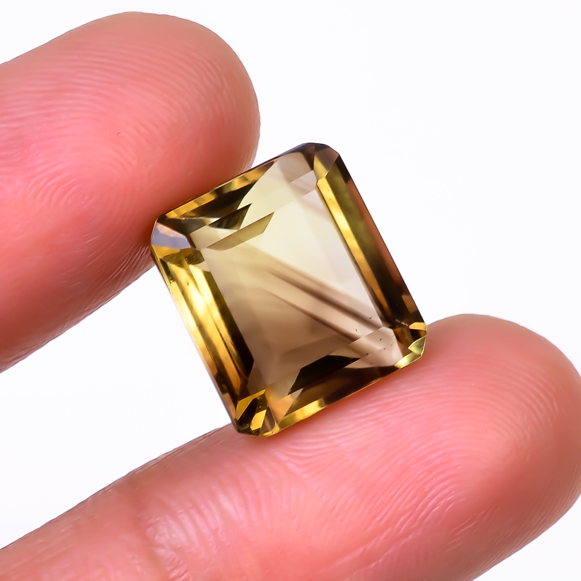 Natural Lemon Smoky Quartz Radiant Shape Cut Stone Loose Gemstone For Making Jewelry 11 Ct. 13X12X9 mm Y-9934