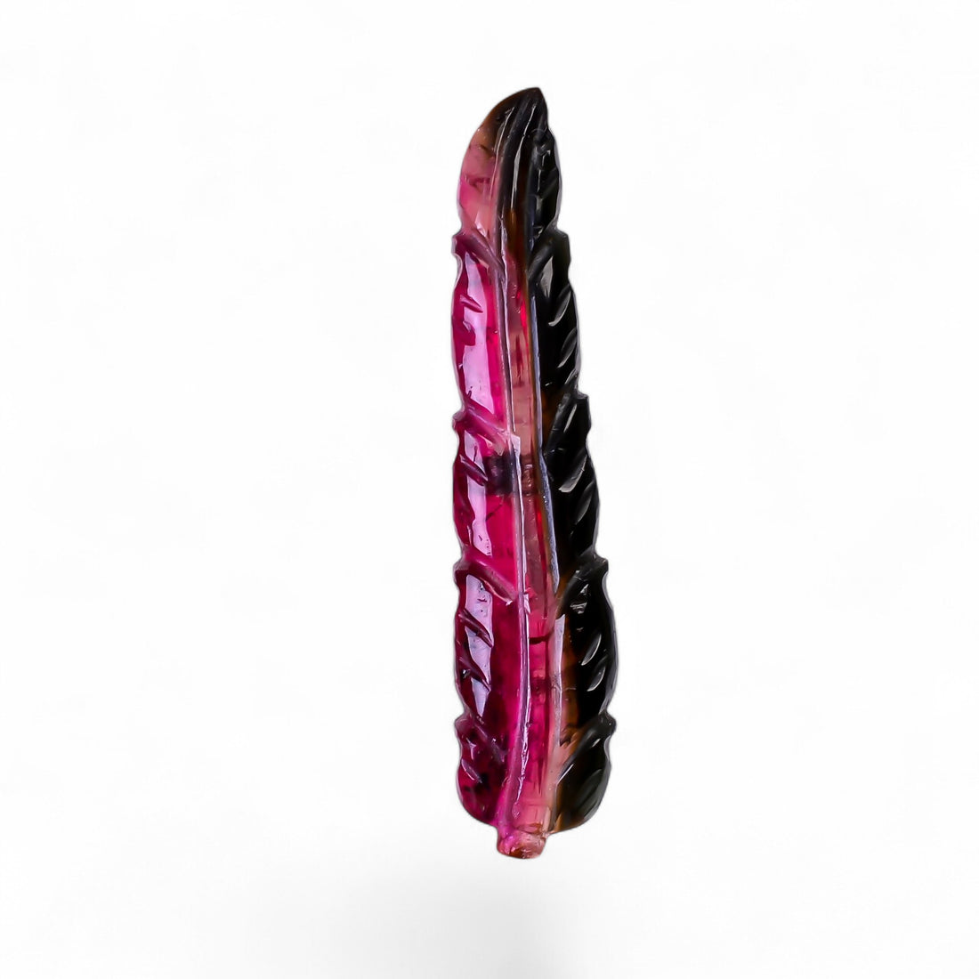Natural Watermelon Tourmaline Leaf Shape Carved Loose Gemstone For Making Jewelry 8.75 Ct. 35X7X3 mm Y-9937Natural Watermelon Tourmaline Leaf Shape Carved Loose Gemstone For Making Jewelry 8.75 Ct. 35X7X3 mm Y-9937