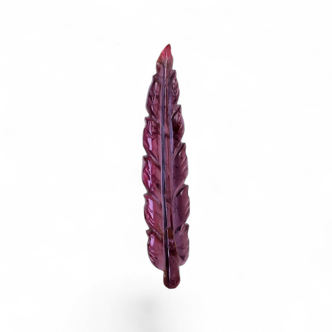 Natural Watermelon Tourmaline Leaf Shape Carved Loose Gemstone For Making Jewelry 7.45 Ct. 37X7X3 mm Y-9940