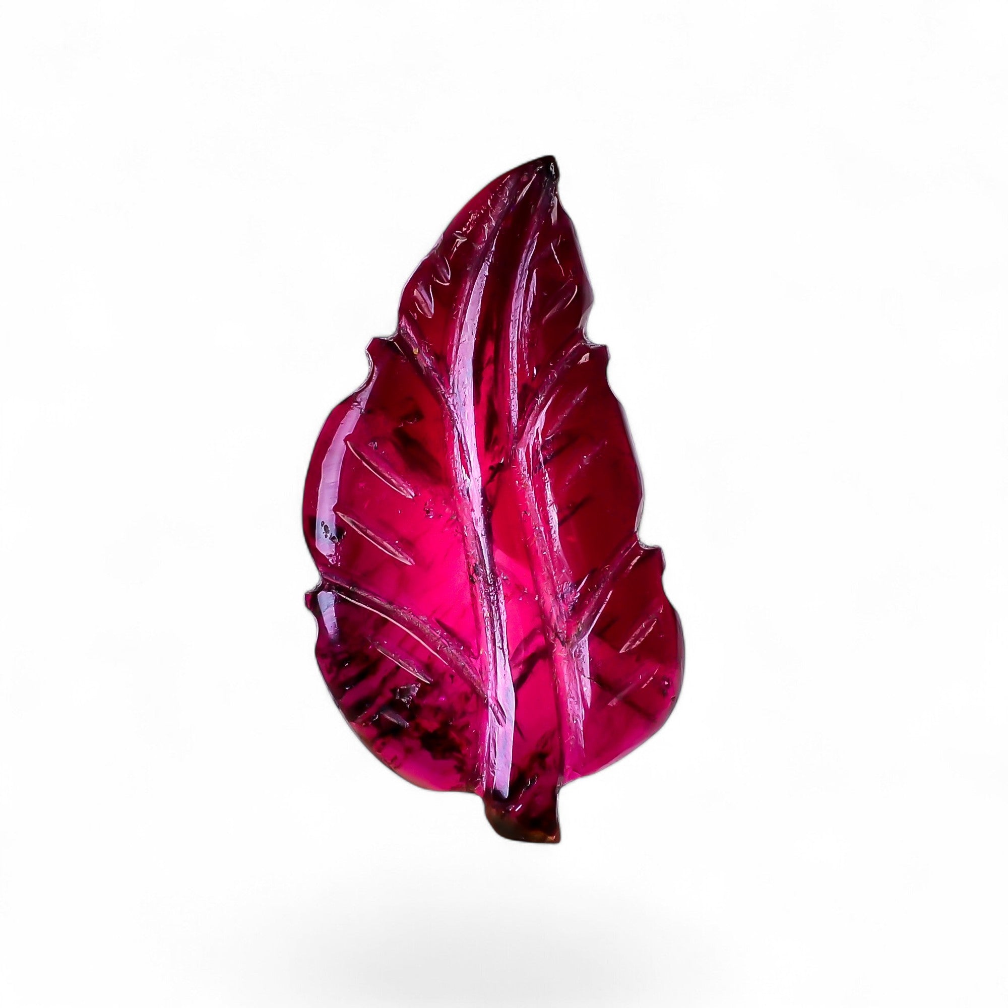Natural Pink Tourmaline Leaf Shape Carved Loose Gemstone For Making Jewelry 6.15 Ct. 24X13X2 mm Y-9942