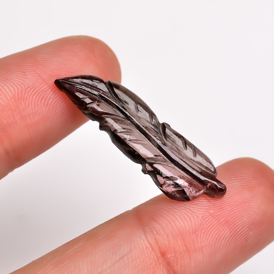 Natural Tourmaline Leaf Shape Carved Loose Gemstone For Making Jewelry 6.95 Ct. 30X9X3 mm Y-9945