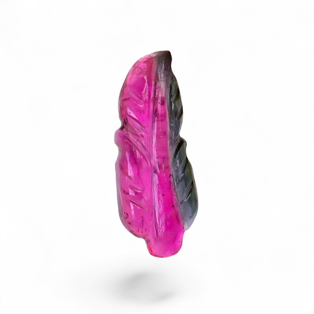 Natural Watermelon Tourmaline Leaf Shape Carved Loose Gemstone For Making Jewelry 2.85 Ct. 17X6X3 mm Y-9949