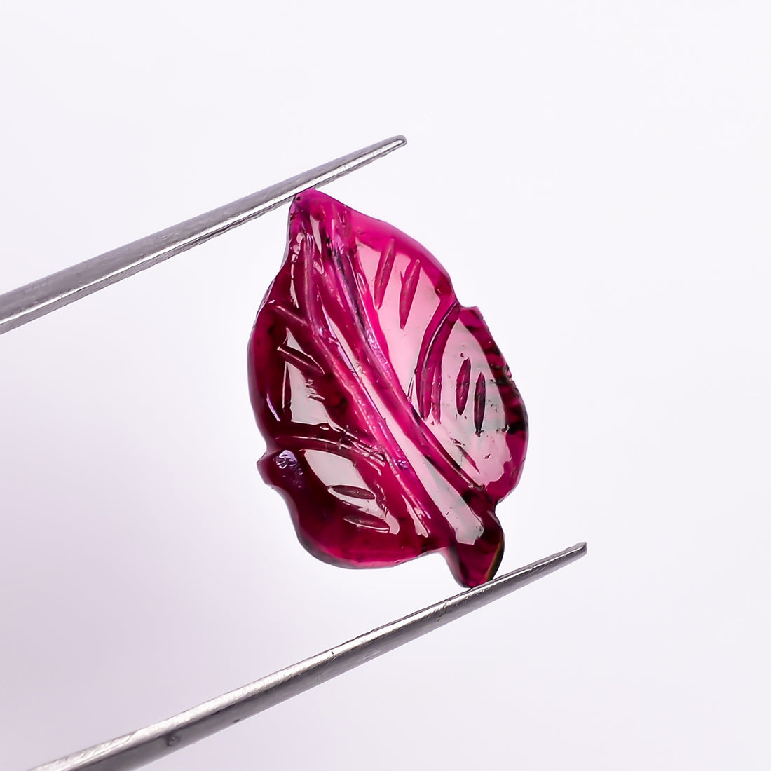 Natural Pink Tourmaline Leaf Shape Carved Loose Gemstone For Making Jewelry 4.05 Ct. 19X12X2 mm Y-9953
