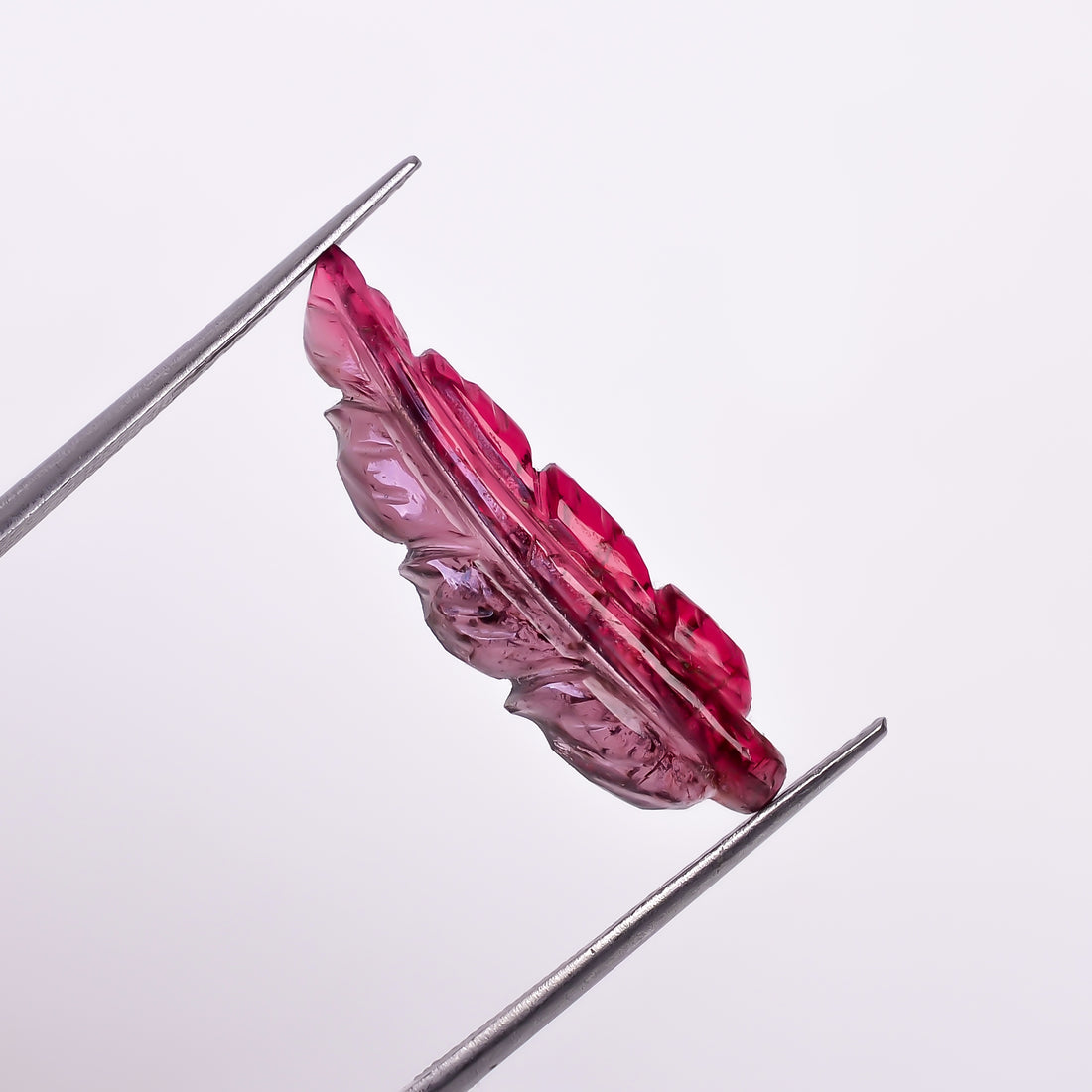 Natural Watermelon Tourmaline Leaf Shape Carved Loose Gemstone For Making Jewelry 4.9 Ct. 25X7X3 mm Y-9959