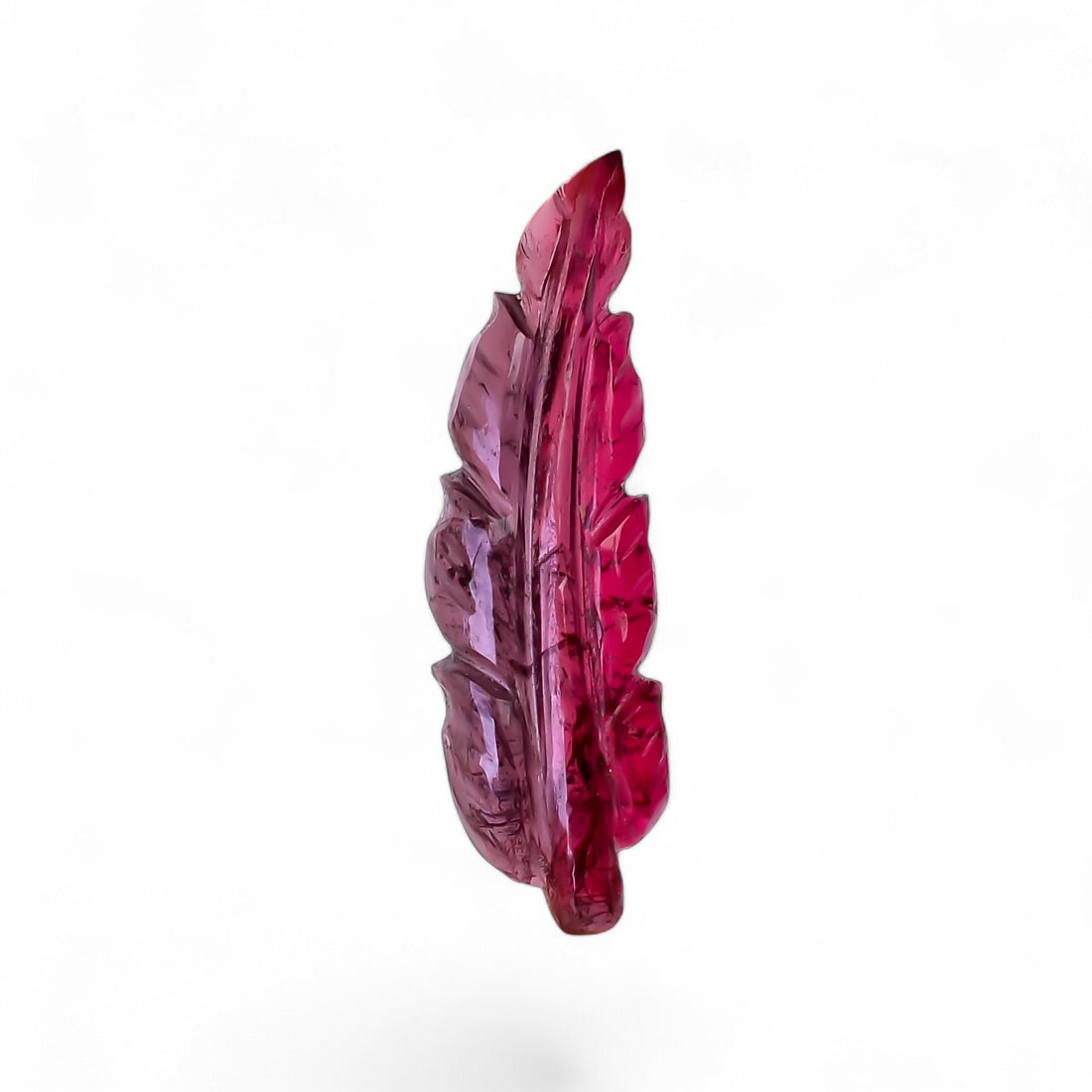 Natural Watermelon Tourmaline Leaf Shape Carved Loose Gemstone For Making Jewelry 4.9 Ct. 25X7X3 mm Y-9959