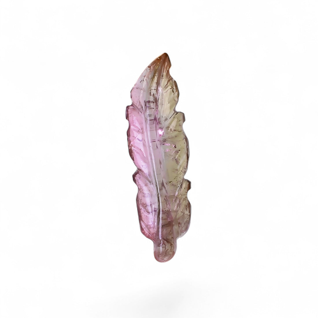Natural Watermelon Tourmaline Leaf Shape Carved Loose Gemstone For Making Jewelry 3.05 Ct. 21X6X3 mm Y-9961