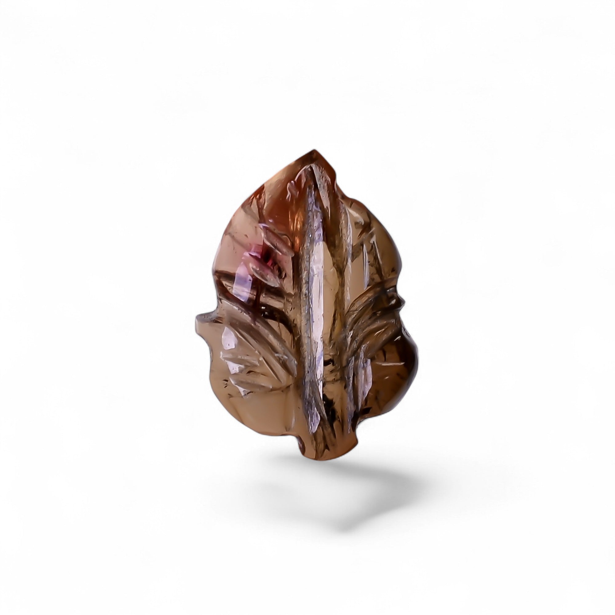 Natural Tourmaline Leaf Shape Carved Loose Gemstone For Making Jewelry 2.5 Ct. 12X8X3 mm Y-9963
