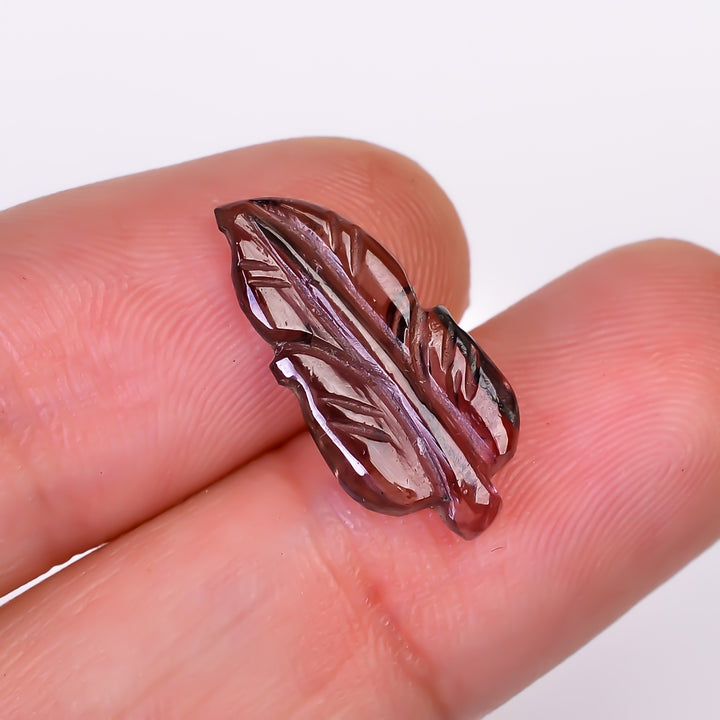Natural Tourmaline Leaf Shape Carved Loose Gemstone For Making Jewelry 3.1 Ct. 19X9X2 mm Y-9974