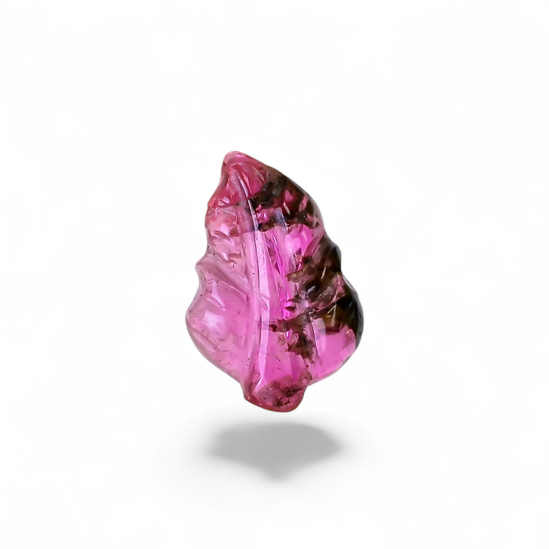 Natural Watermelon Tourmaline Leaf Shape Carved Loose Gemstone For Making Jewelry 1.75 Ct. 11X7X3 mm Y-9979