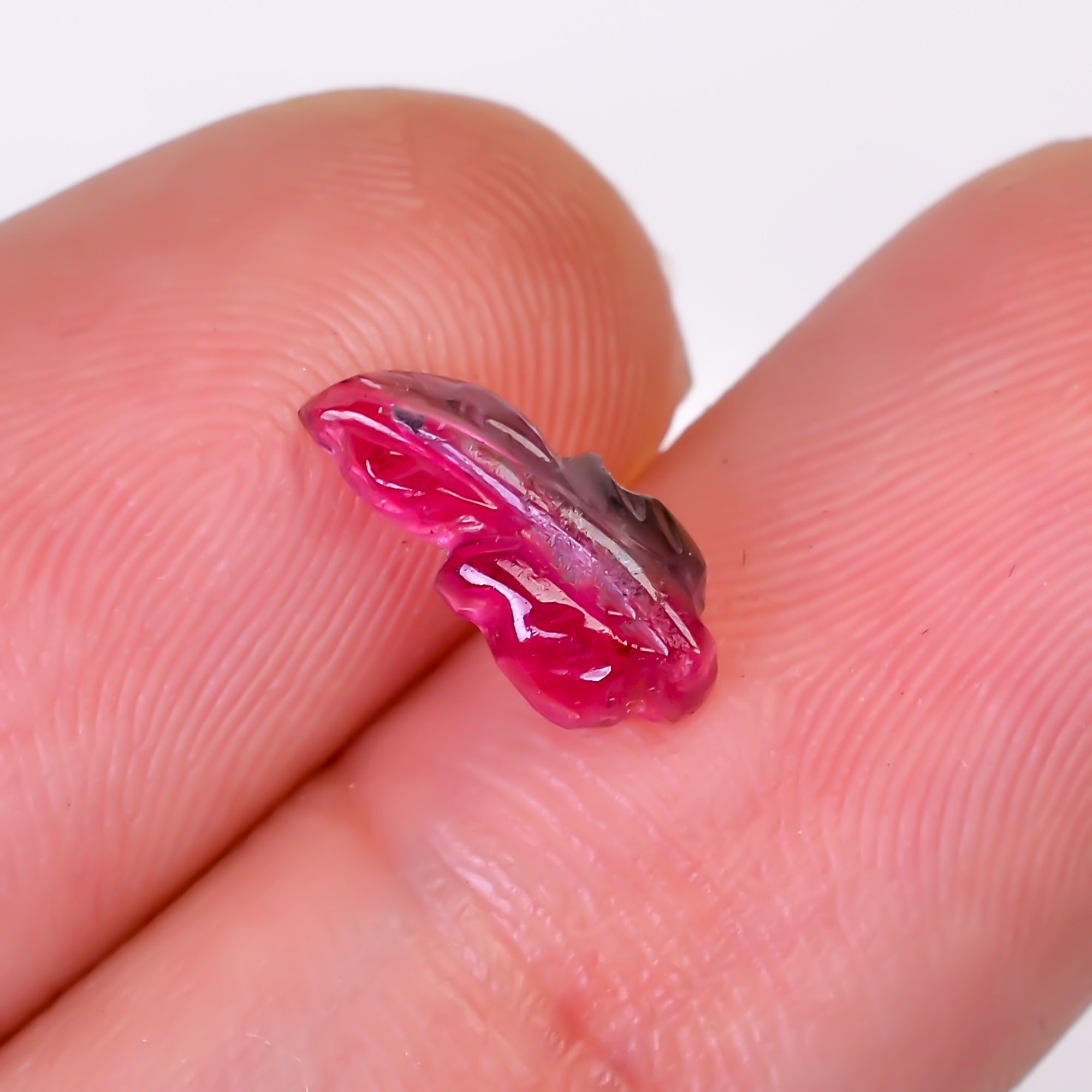 Natural Watermelon Tourmaline Leaf Shape Carved Loose Gemstone For Making Jewelry 0.85 Ct. 10X5X2 mm Y-9982