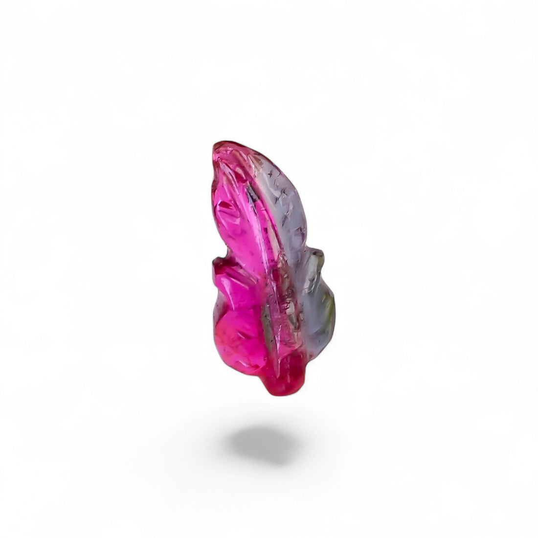 Natural Watermelon Tourmaline Leaf Shape Carved Loose Gemstone For Making Jewelry 0.85 Ct. 10X5X2 mm Y-9982