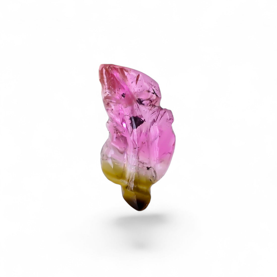 Natural Watermelon Tourmaline Leaf Shape Carved Loose Gemstone For Making Jewelry 1.8 Ct. 13X7X2 mm Y-9986