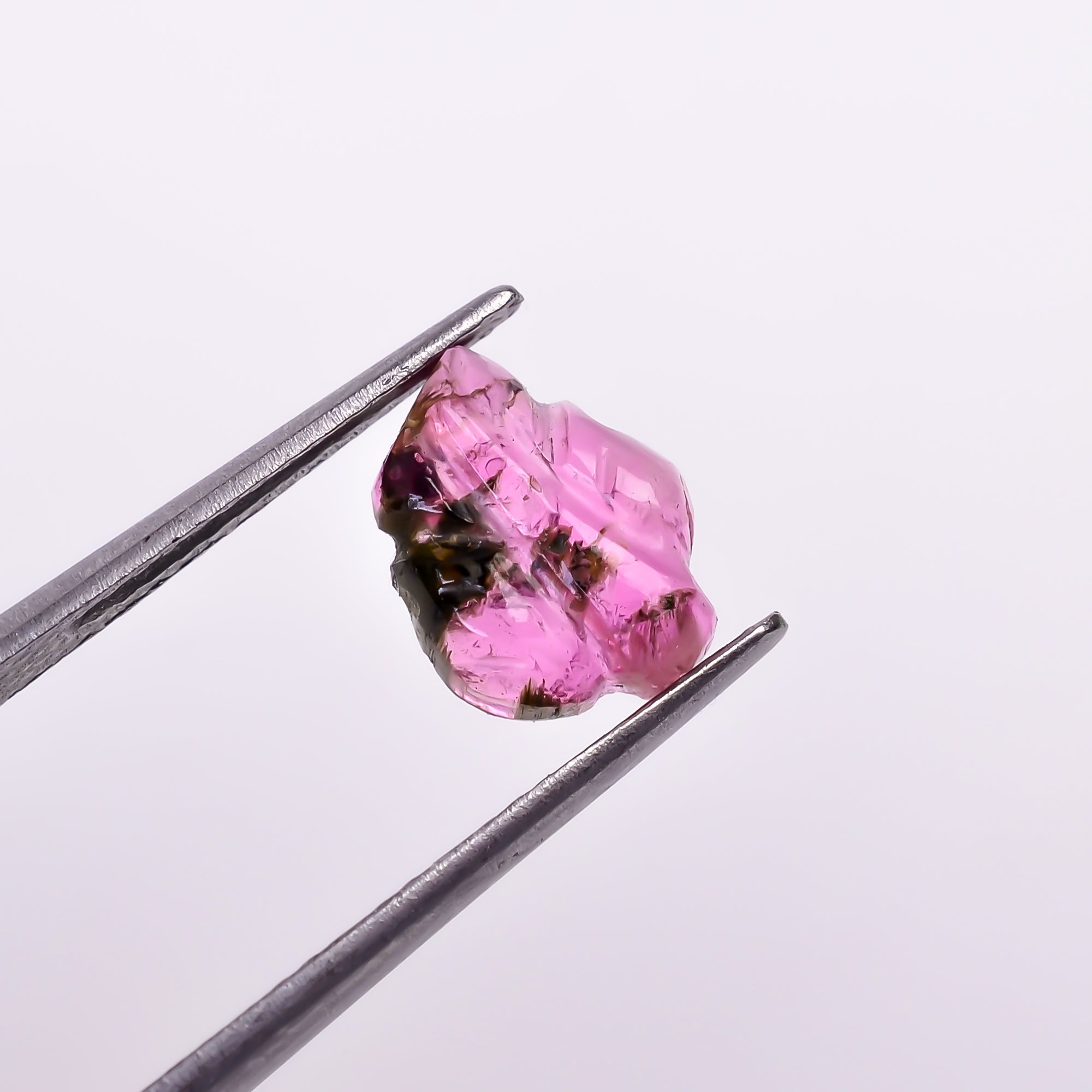 Natural Watermelon Tourmaline Leaf Shape Carved Loose Gemstone For Making Jewelry 1.4 Ct. 9X7X3 mm Y-9987