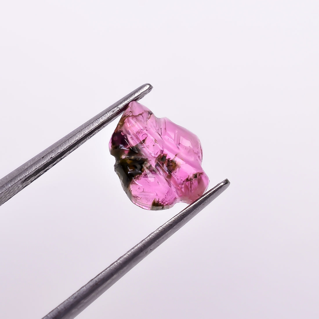 Natural Watermelon Tourmaline Leaf Shape Carved Loose Gemstone For Making Jewelry 1.4 Ct. 9X7X3 mm Y-9987