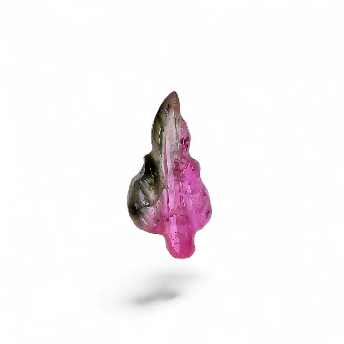 Natural Watermelon Tourmaline Leaf Shape Carved Loose Gemstone For Making Jewelry 1.05 Ct. 10X5X2 mm Y-9989
