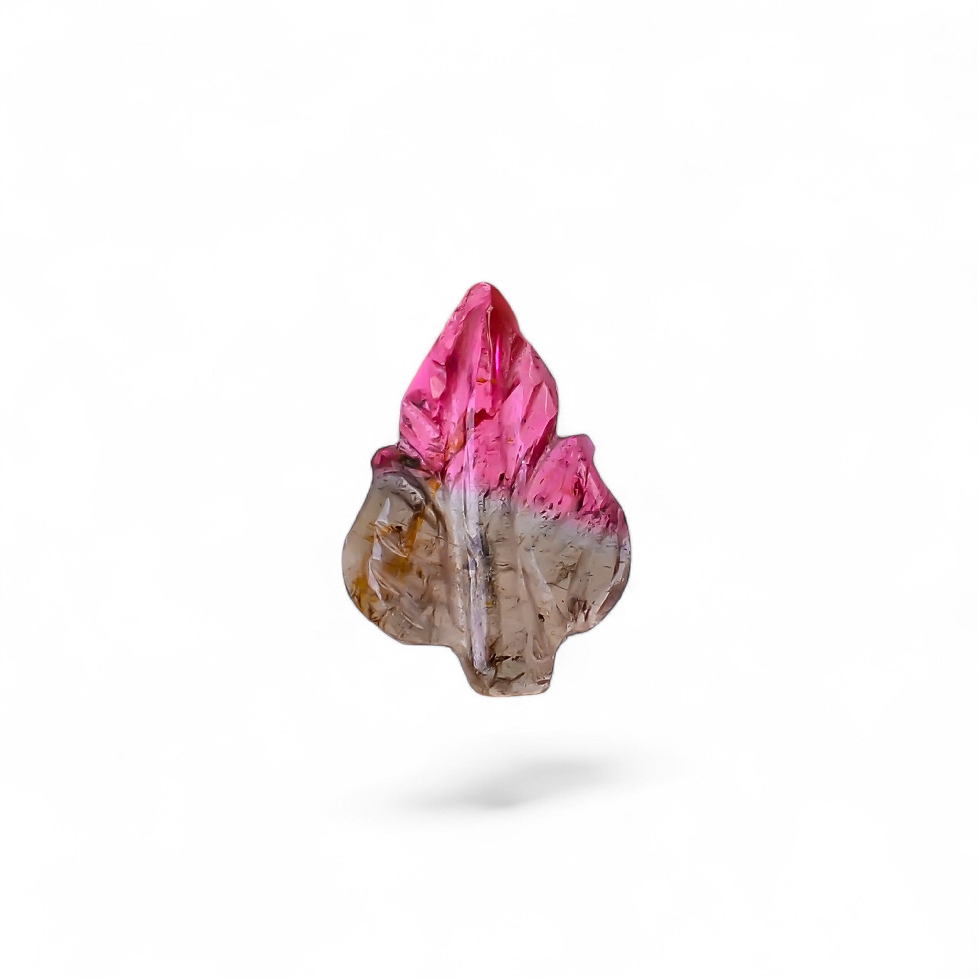 Natural Watermelon Tourmaline Leaf Shape Carved Loose Gemstone For Making Jewelry 0.85 Ct. 10X7X1 mm Y-9990