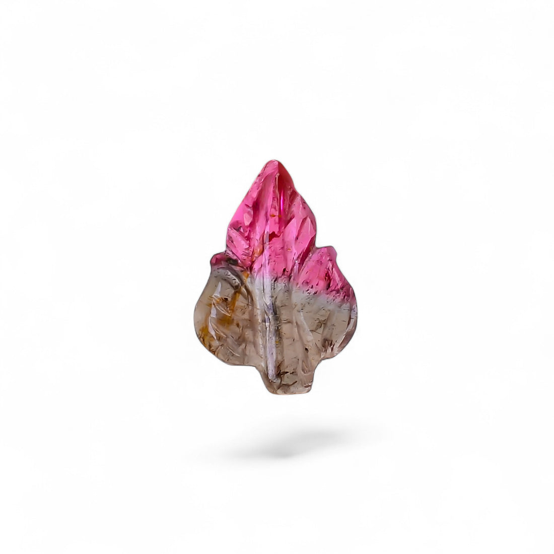 Natural Watermelon Tourmaline Leaf Shape Carved Loose Gemstone For Making Jewelry 0.85 Ct. 10X7X1 mm Y-9990