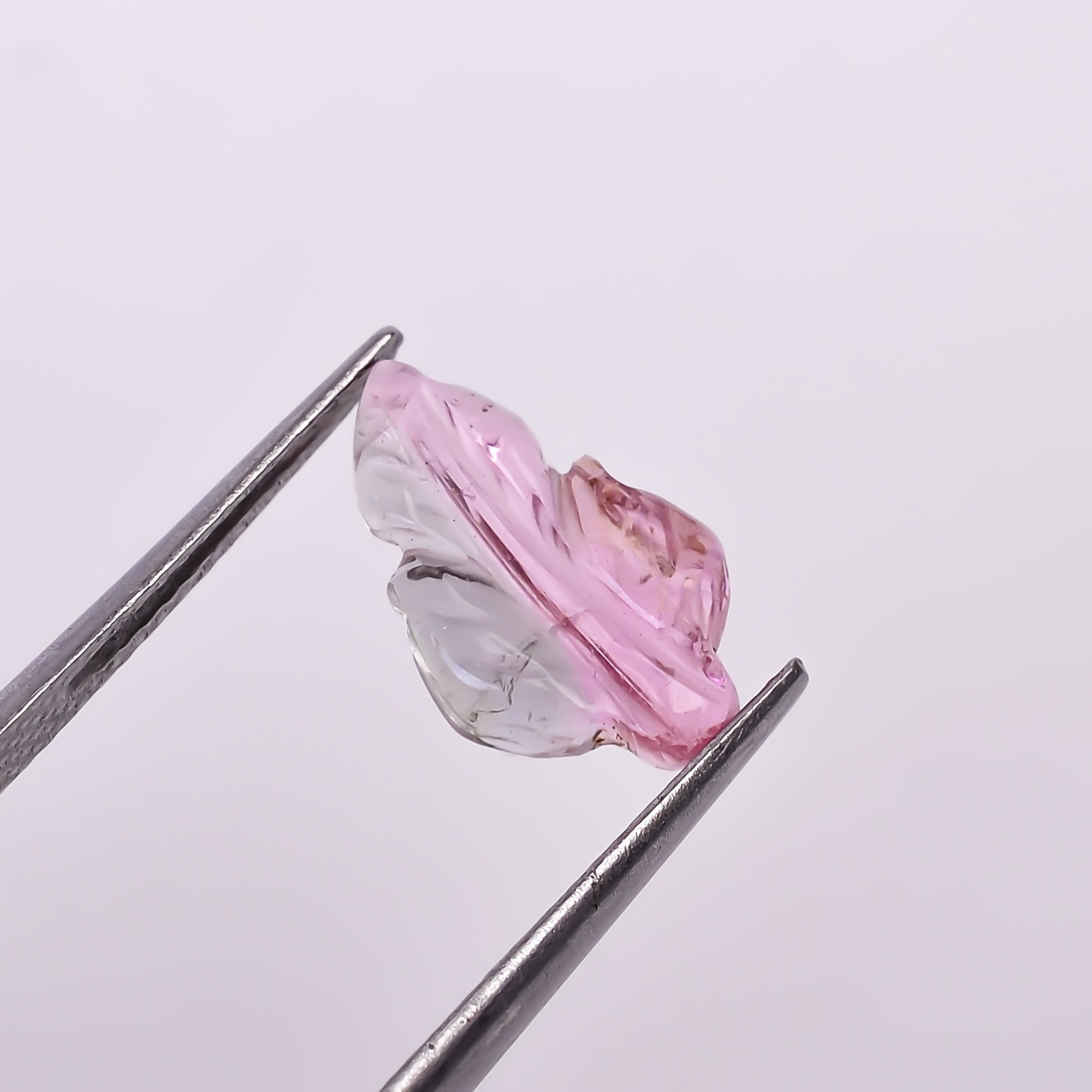 Natural Watermelon Tourmaline Leaf Shape Carved Loose Gemstone For Making Jewelry 1.5 Ct. 12X7X2 mm Y-9993