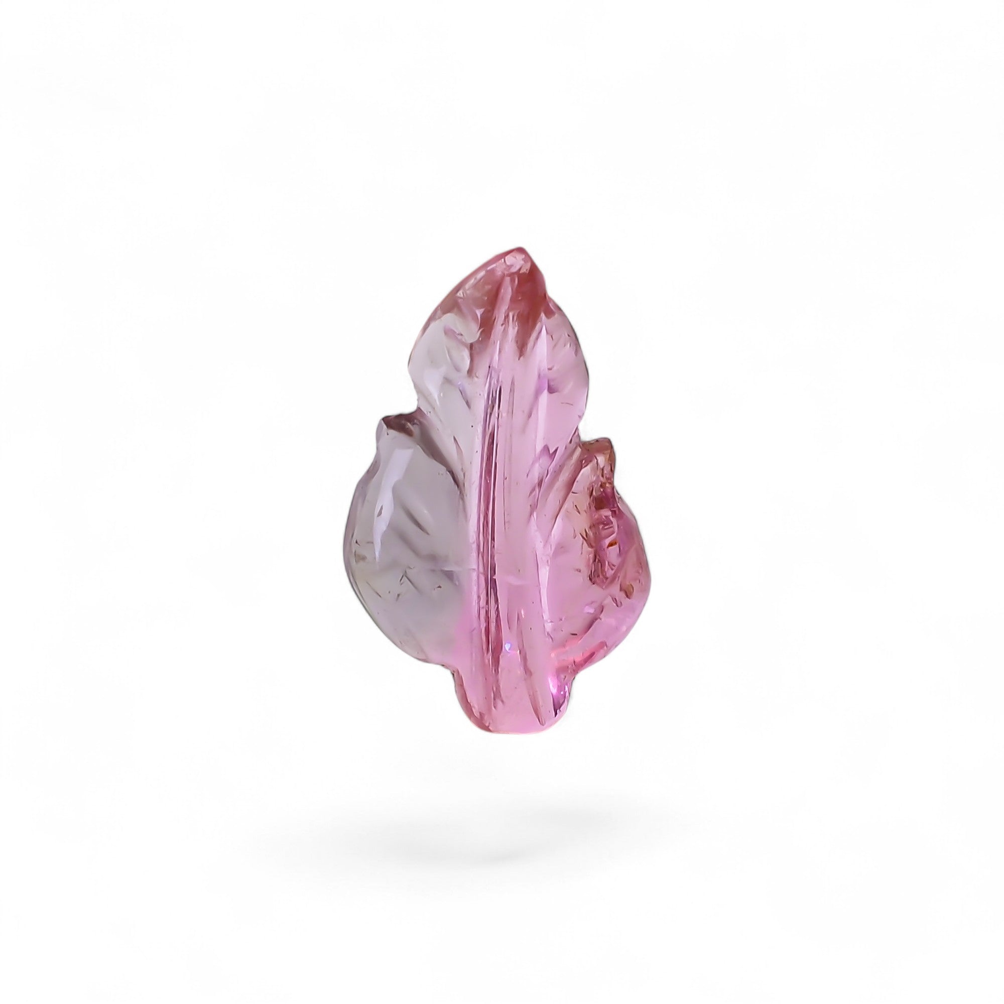 Natural Watermelon Tourmaline Leaf Shape Carved Loose Gemstone For Making Jewelry 1.5 Ct. 12X7X2 mm Y-9993