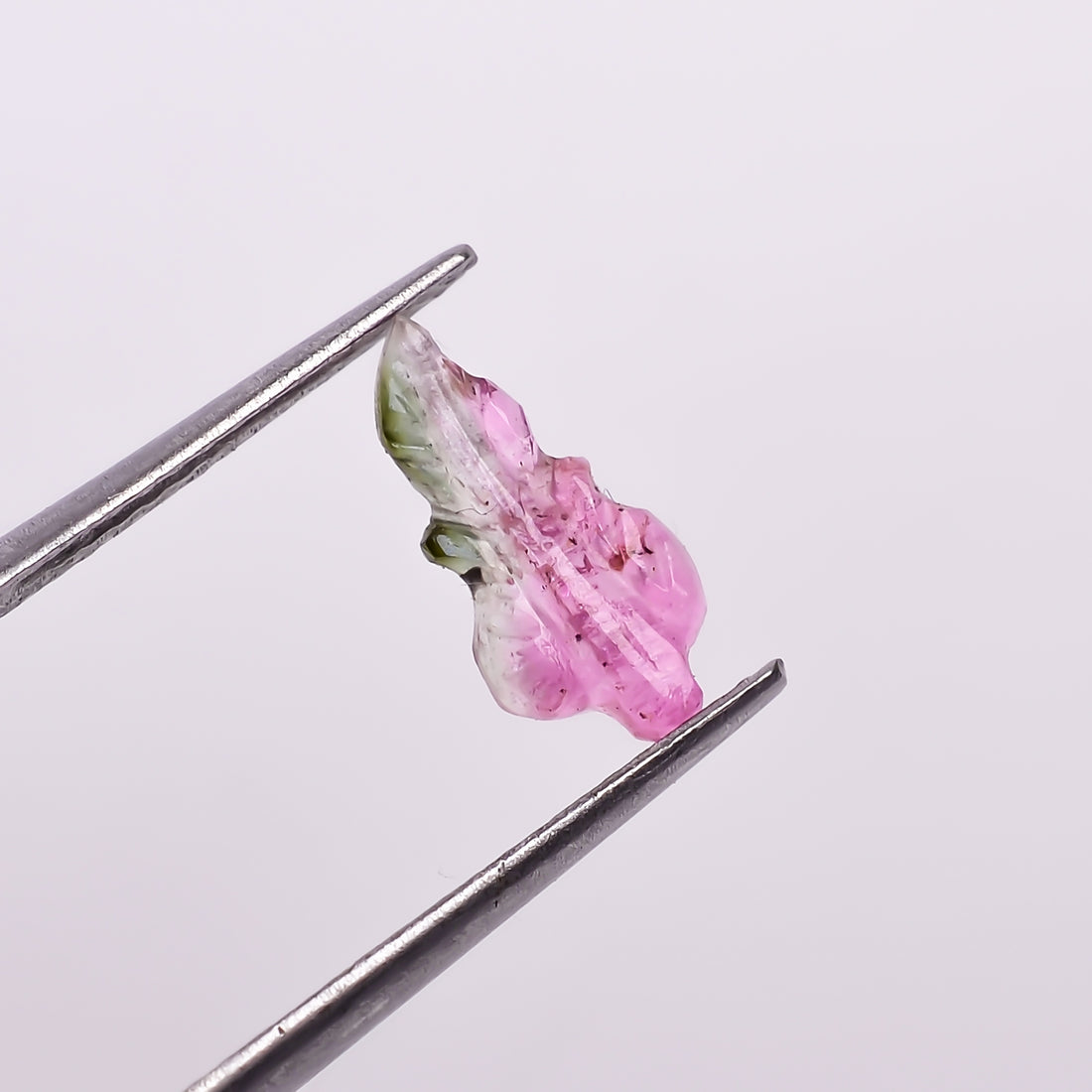 Natural Watermelon Tourmaline Leaf Shape Carved Loose Gemstone For Making Jewelry 0.6 Ct. 10X5X1 mm Y-9995