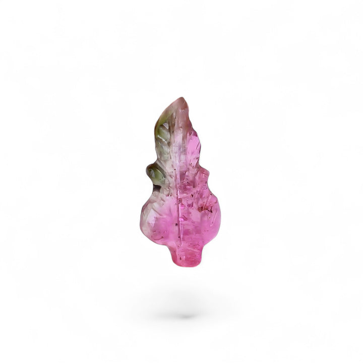 Natural Watermelon Tourmaline Leaf Shape Carved Loose Gemstone For Making Jewelry 0.6 Ct. 10X5X1 mm Y-9995