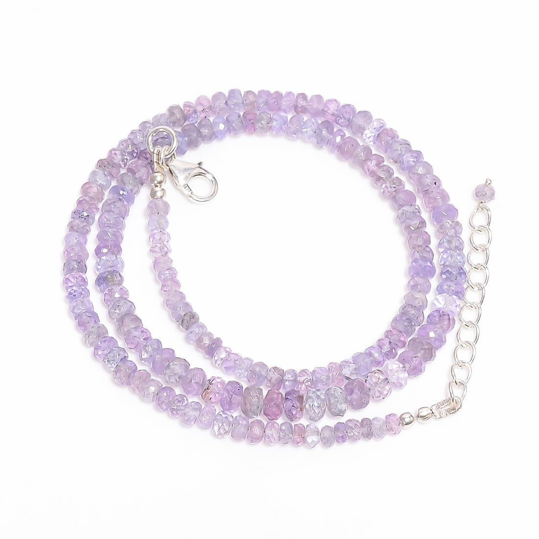 Tanzanite Natural Gemstone Rondelle Shape Faceted Necklace 17-19" Beads 3X3 5X5 mm, 88 Ct. YN-407