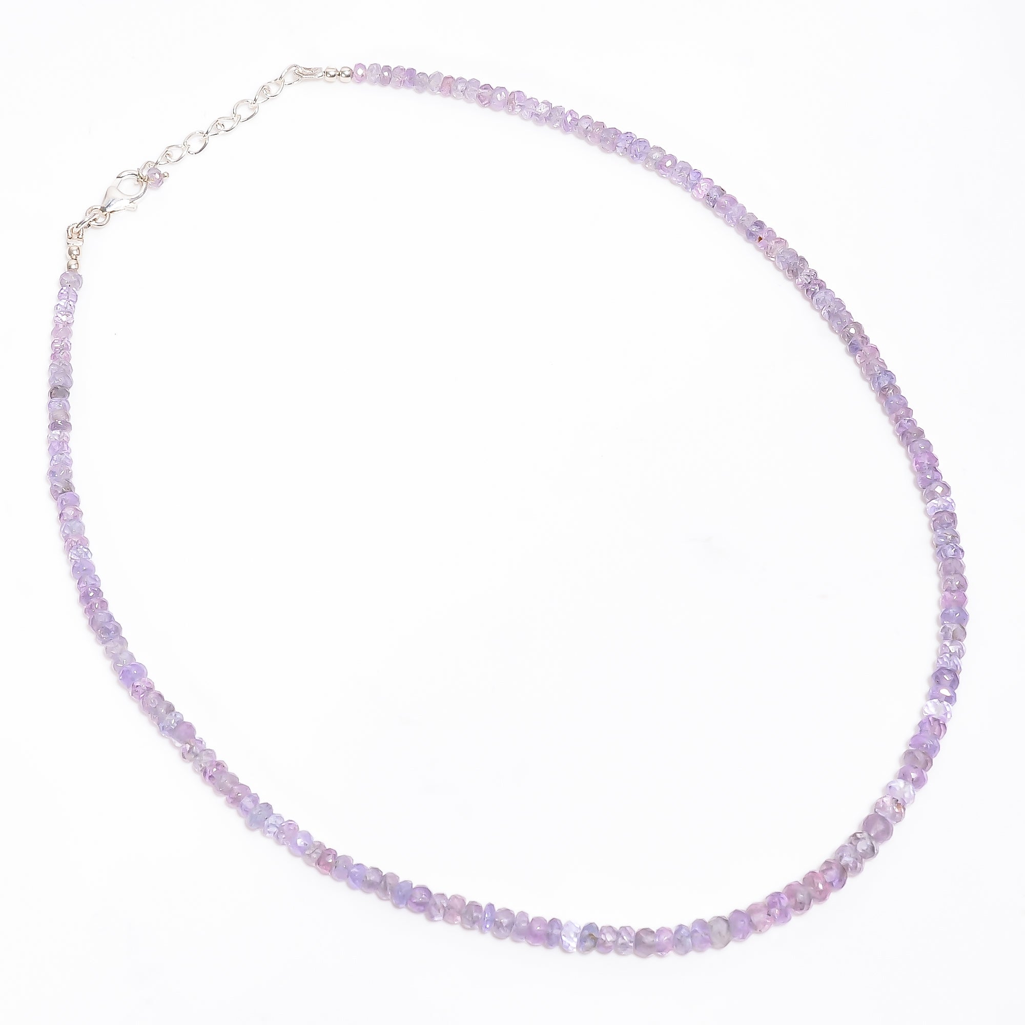 Tanzanite Natural Gemstone Rondelle Shape Faceted Necklace 17-19" Beads 3X3 5X5 mm, 88 Ct. YN-407