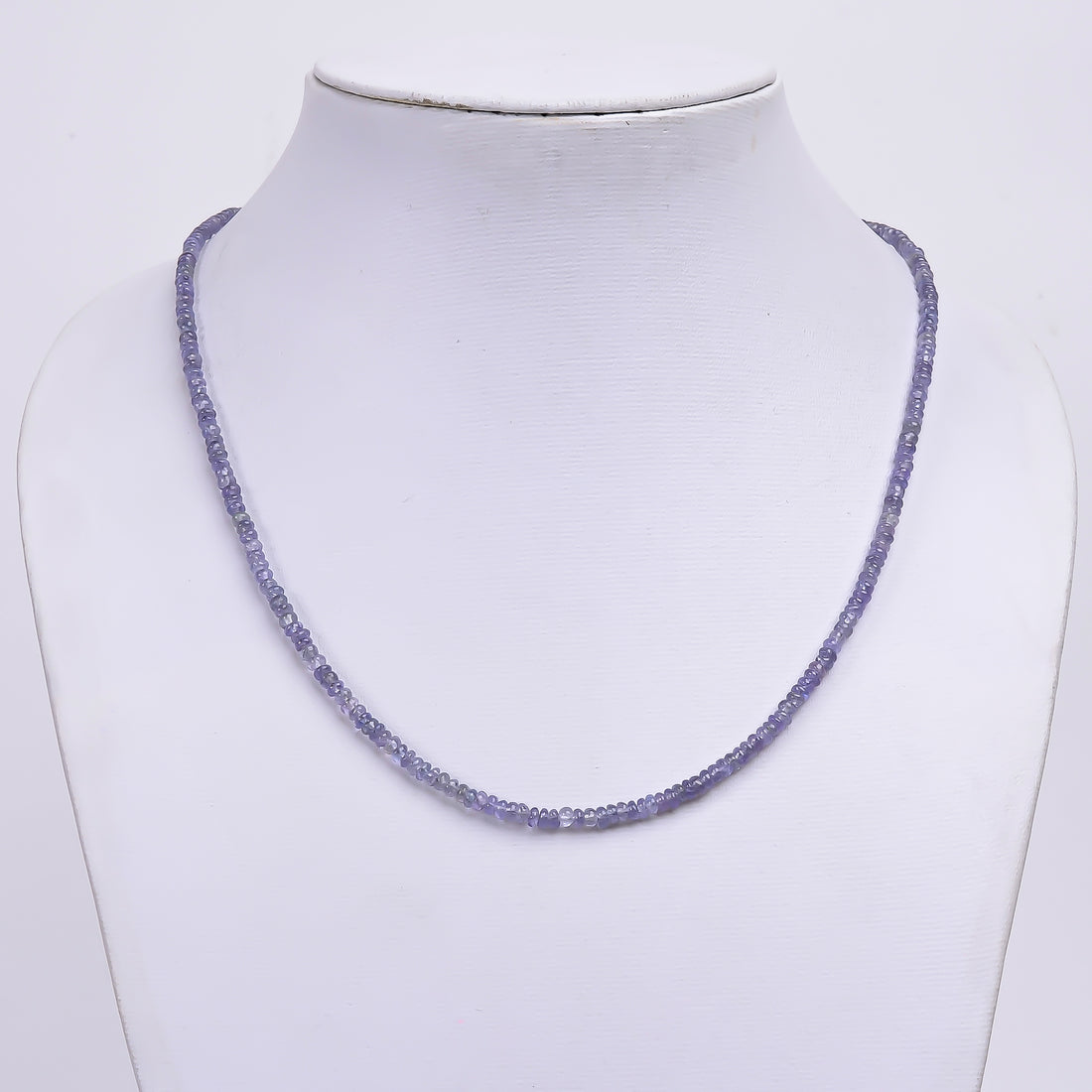 Tanzanite Natural Gemstone Rondelle Shape Smooth Necklace 17-19" Beads 3X3X2 mm, 49 Ct. YN-408
